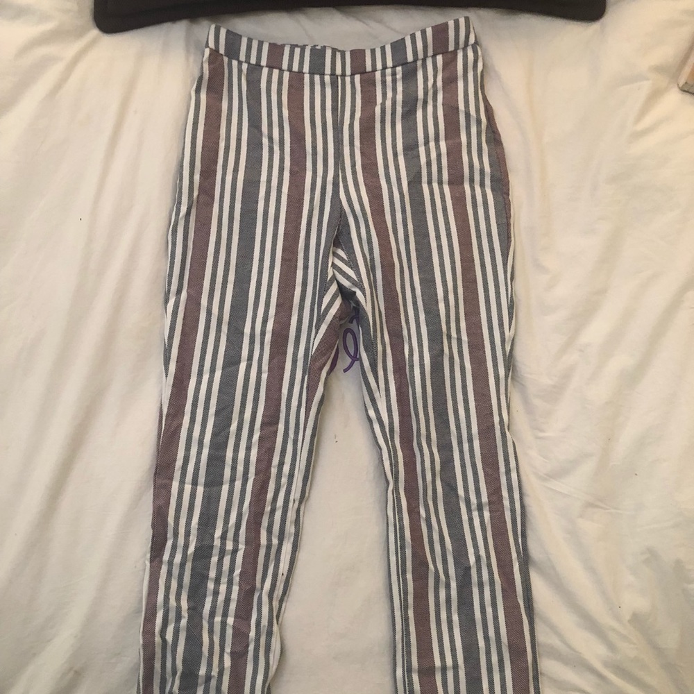 Free People Straight Legged Striped Pants